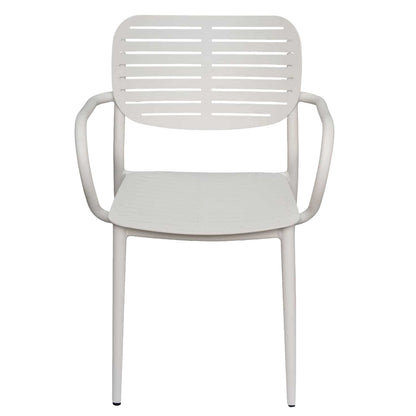 DINING CHAIR HILLIARD HM6644.02 ALUMINUM IN WHITE COLOR 56x58x80Hcm.