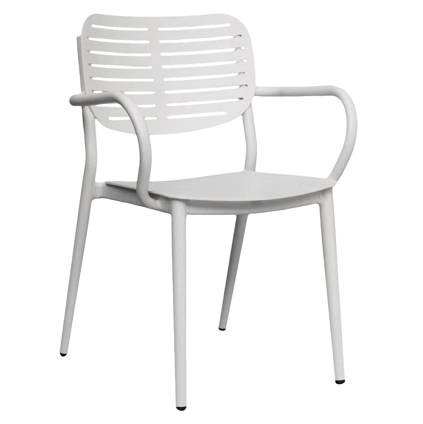 DINING CHAIR HILLIARD HM6644.02 ALUMINUM IN WHITE COLOR 56x58x80Hcm.