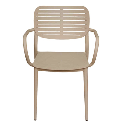 DINING CHAIR HILLIARD HM6644.04 ALUMINUM IN CHAMPAGNE COLOR 56x58x80Hcm.