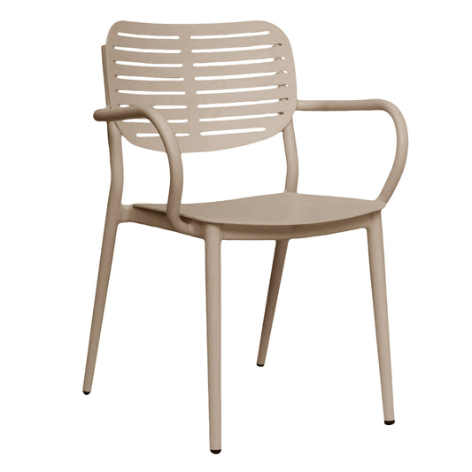 DINING CHAIR HILLIARD HM6644.04 ALUMINUM IN CHAMPAGNE COLOR 56x58x80Hcm.