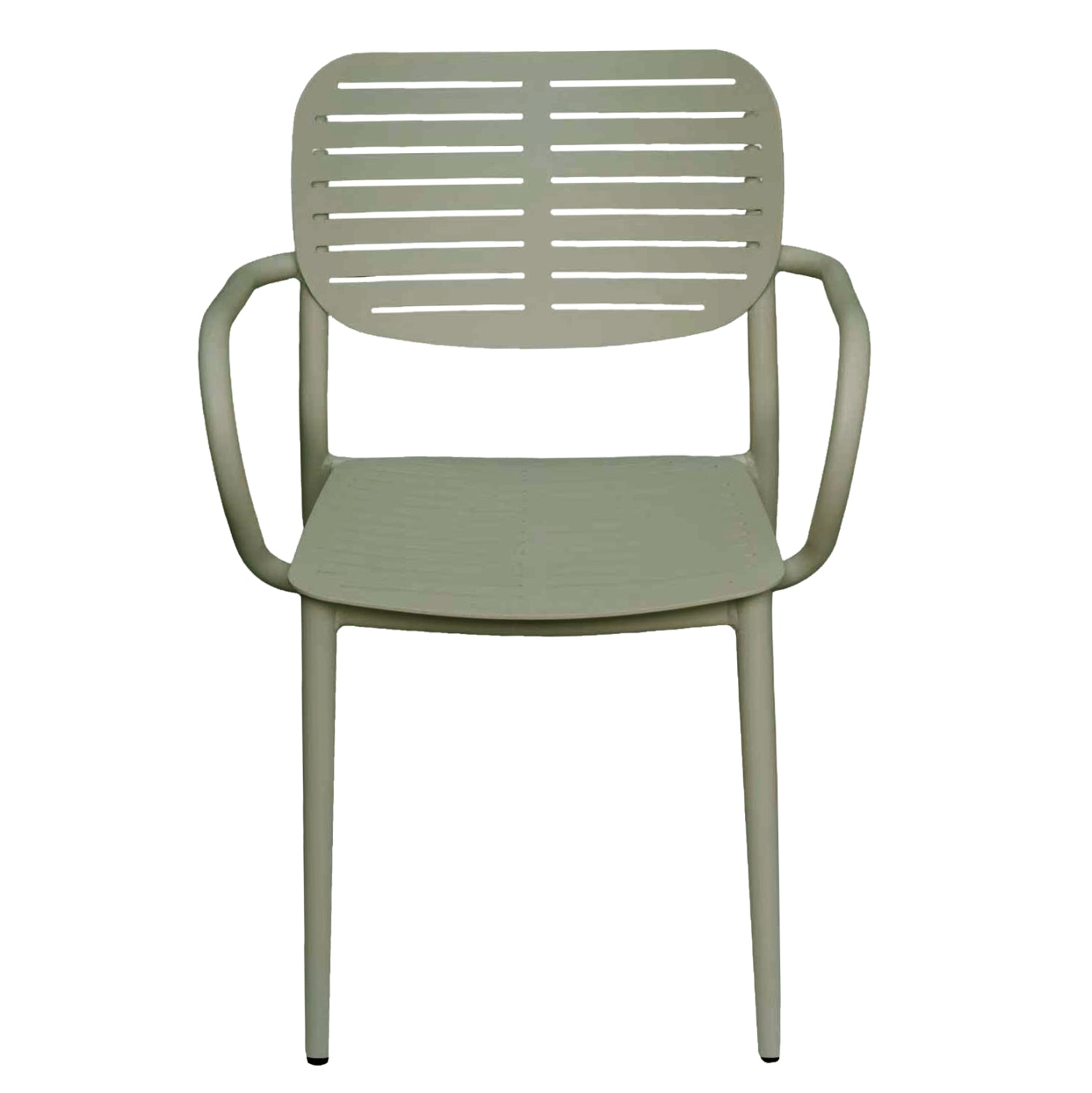 DINING CHAIR HILLIARD HM6644.07 ALUMINUM IN OLIVE GREEN COLOR 56x58x80Hcm.