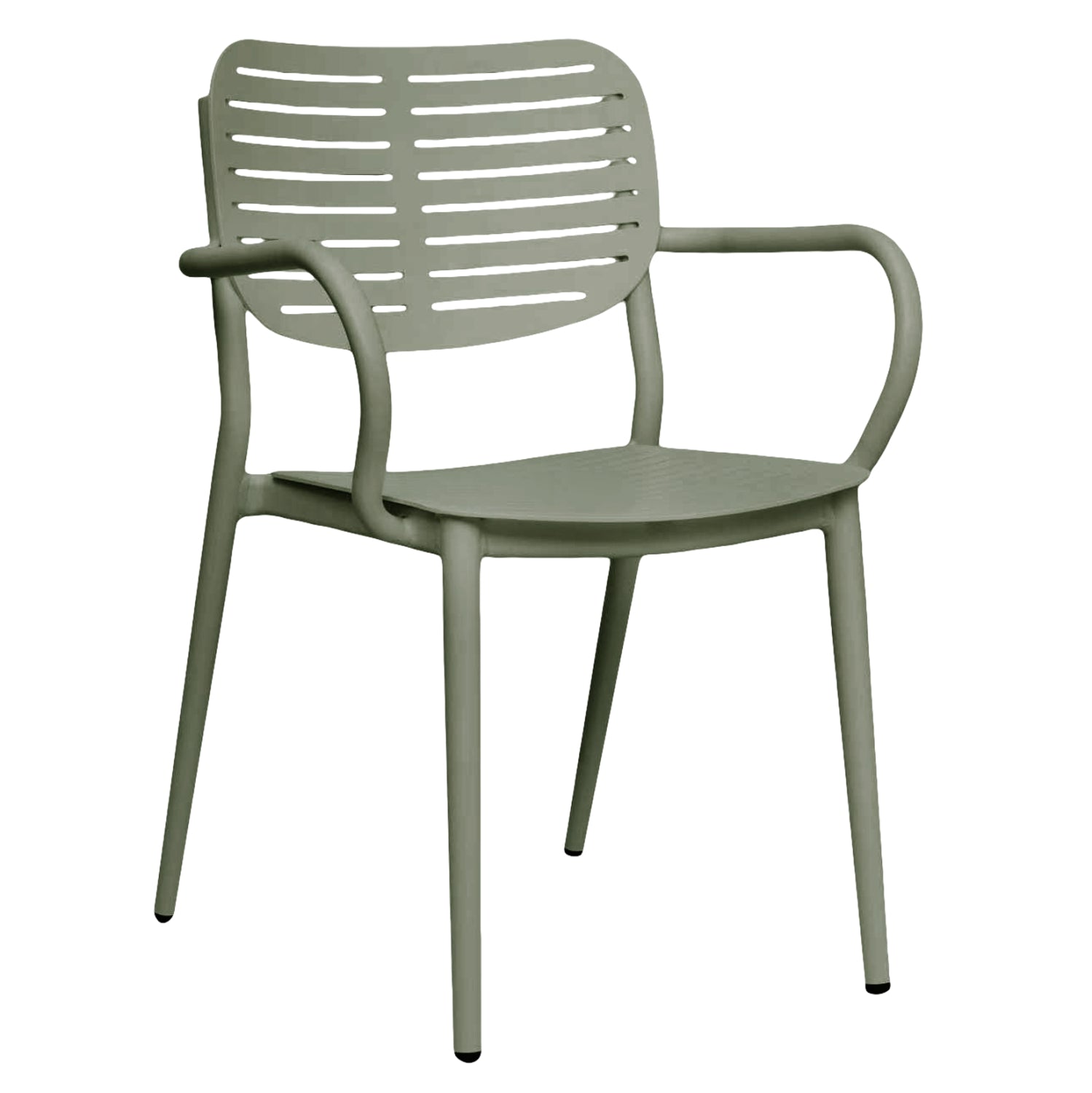 DINING CHAIR HILLIARD HM6644.07 ALUMINUM IN OLIVE GREEN COLOR 56x58x80Hcm.