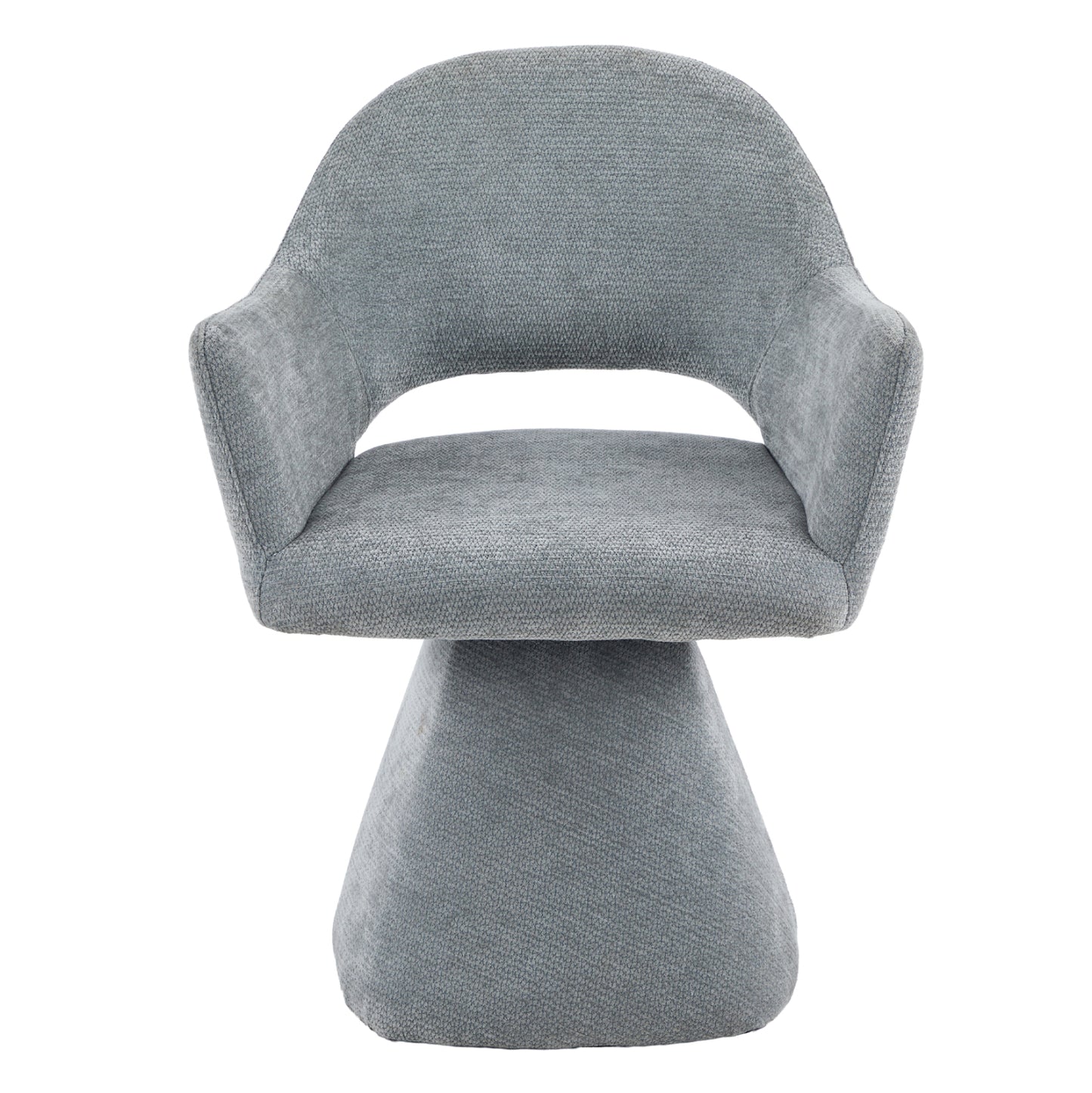 SWIVEL DINING CHAIR SIMA HM18360.01 LINEN FABRIC IN GREY 64x61x84.5Hcm