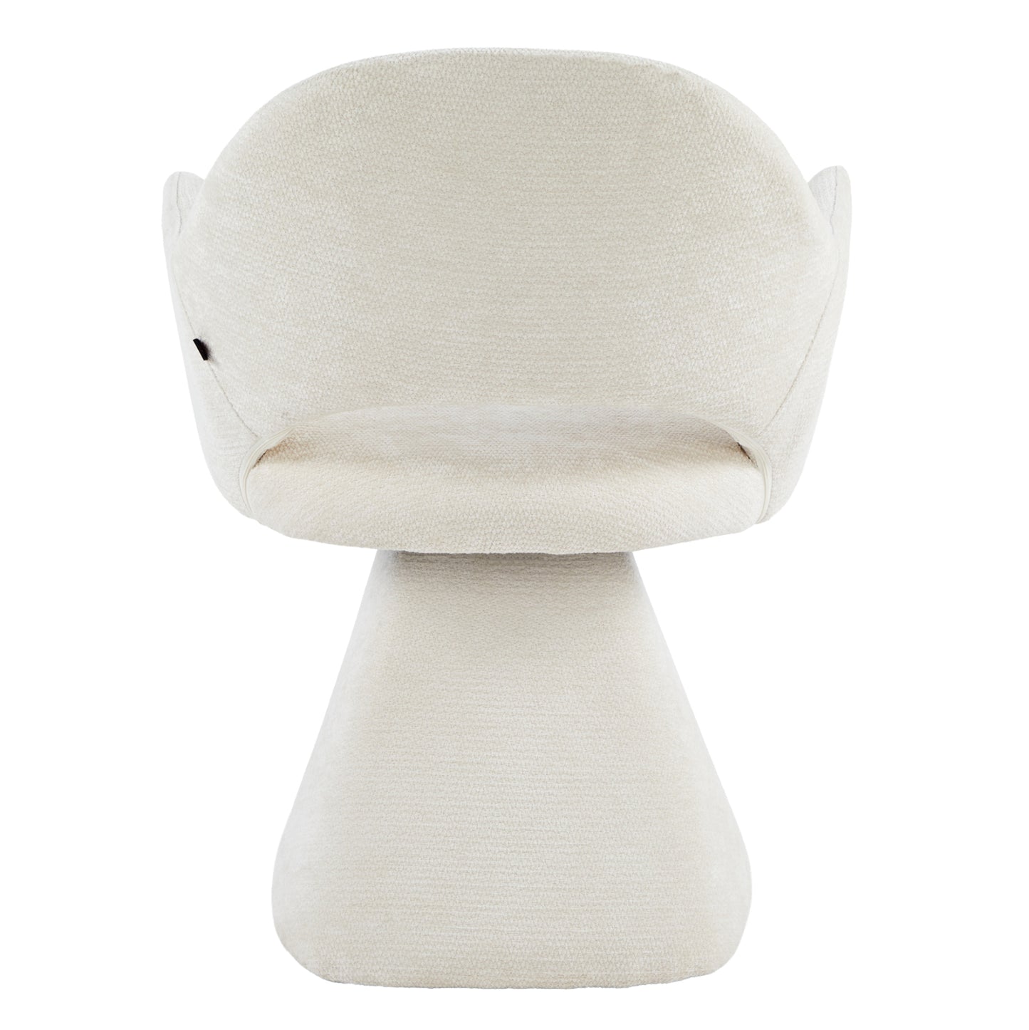 SWIVEL DINING CHAIR SIMA HM18360.02 LINEN FABRIC IN ECRU 64x61x84.5Hcm