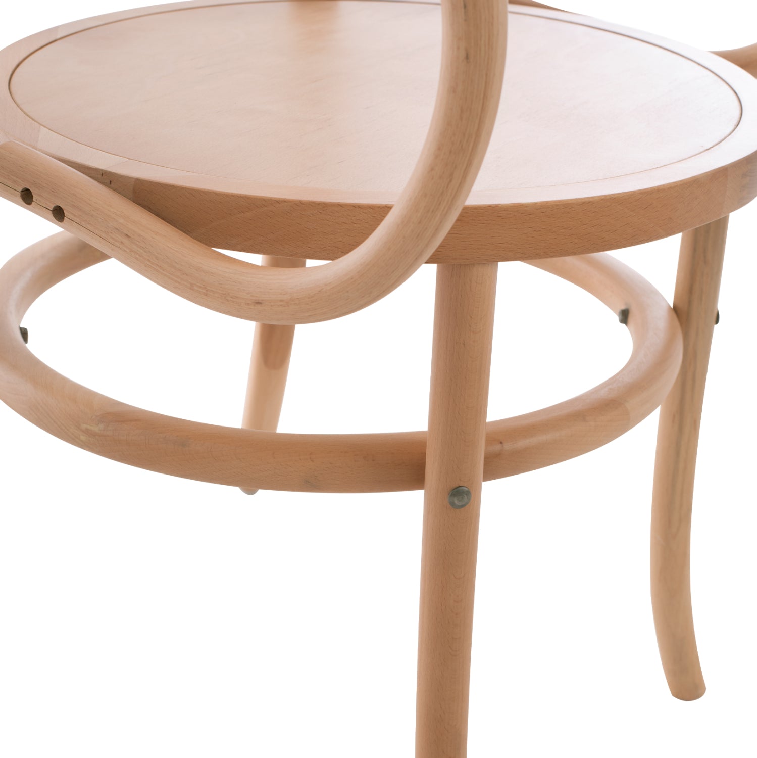 Wooden Armchair from beech wood in natural color HM8746.01 56x52x82cm
