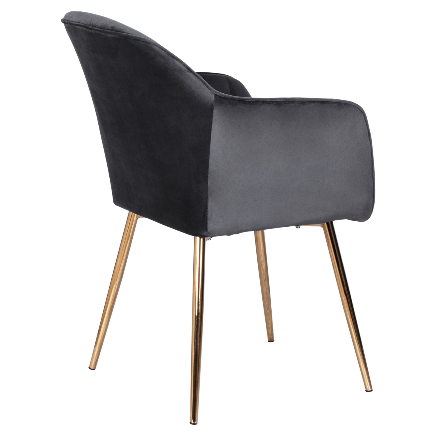 Armchair Sawyer HM8523.01 from velvet Grey with gold legs 55x60x83 cm.