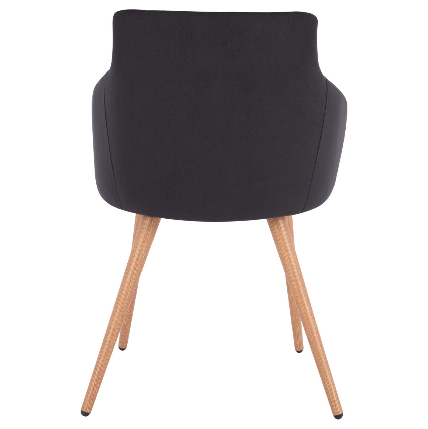 Armchair Ivy Velvet Black with metallic legs HM8546.04 53x55x79cm