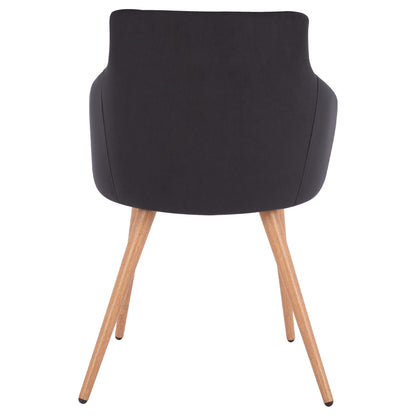 Armchair Ivy Velvet Black with metallic legs HM8546.04 53x55x79cm
