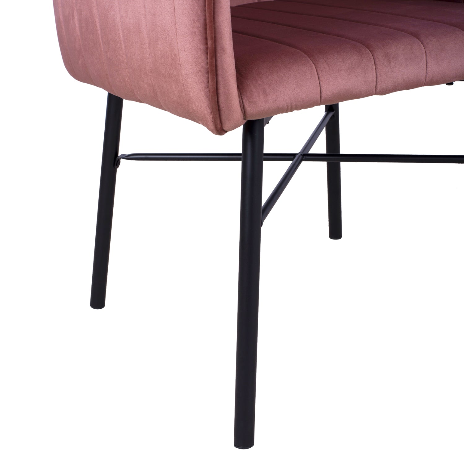 ARMCHAIR ALLYSA HM8518.02 VELVET DUSTY PINK 57x58x84Υ cm