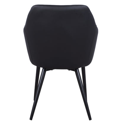Armchair Charles HM8522.01 with fabric Dark Grey PU Black 57x63x83 cm