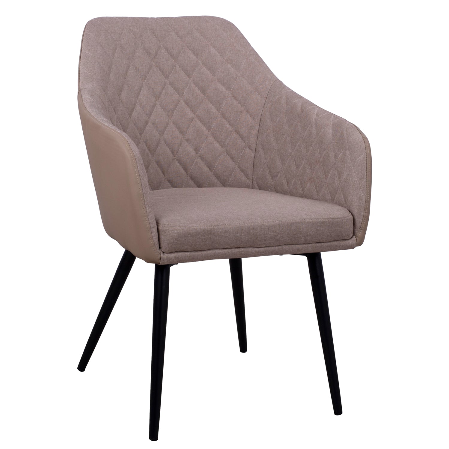 Armchair Charles HM8522.07 with fabric Beige & PU Beige 57x63x83 cm