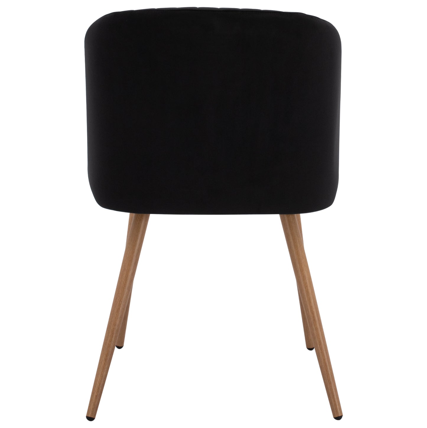 Armchair Leah with Velvet Black and Metallic Legs HM8543.04 53x57x81 cm.