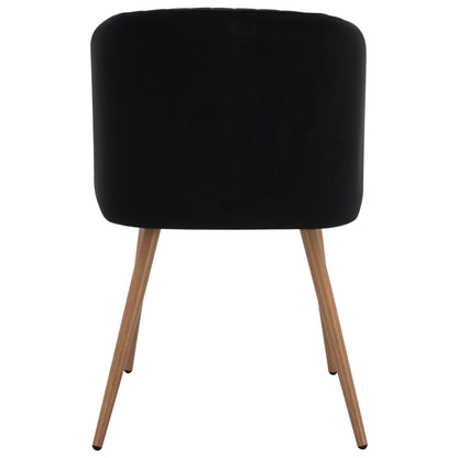 Armchair Leah with Velvet Black and Metallic Legs HM8543.04 53x57x81 cm.