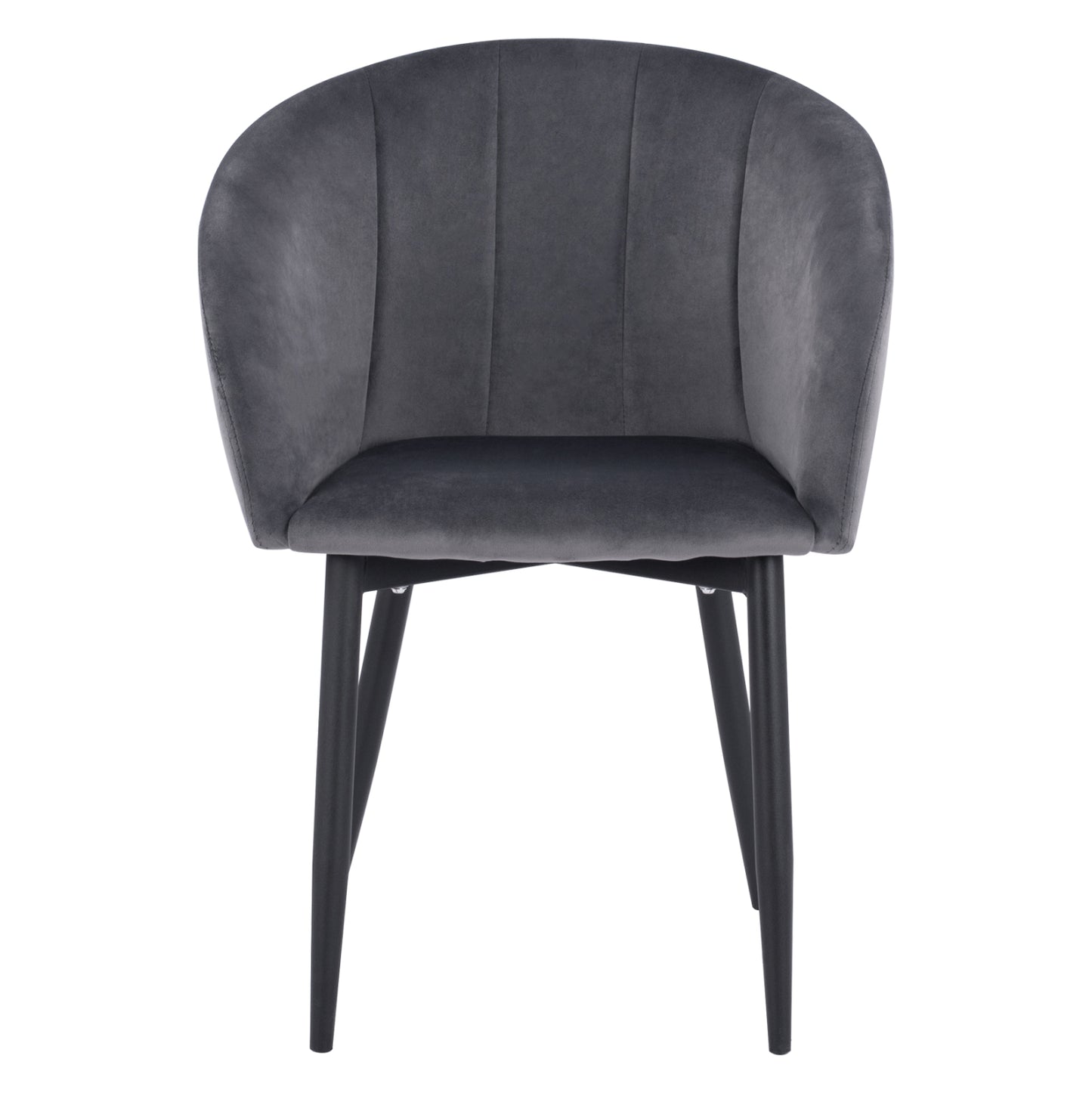 Armchair Bessie HM8699.01 Velvet Grey with metallic frame 60x62x80 cm.