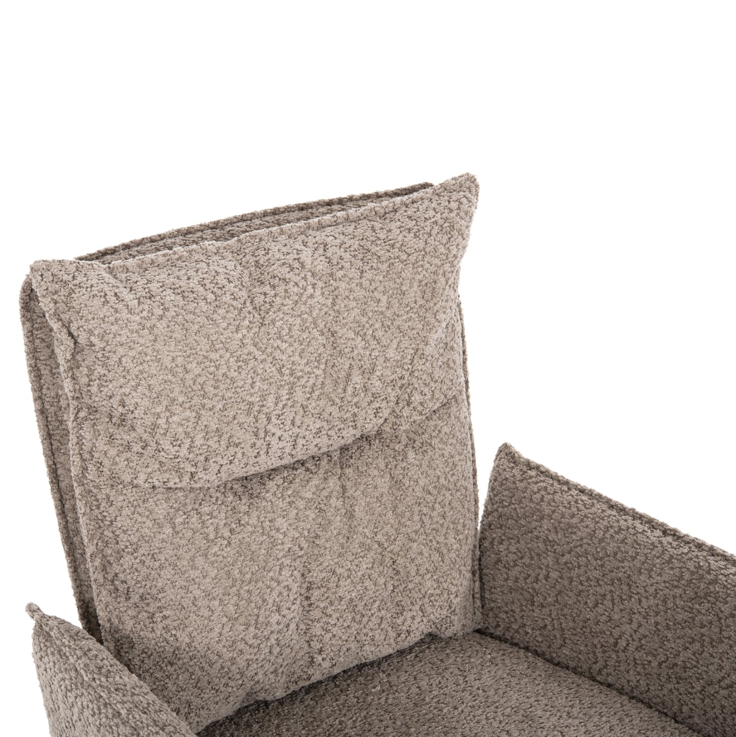 DINING ARMCHAIR ZORIN HM9846.07 DARK BEIGE FABRIC-BLACK METAL BASE 64x66x94,5Hcm.