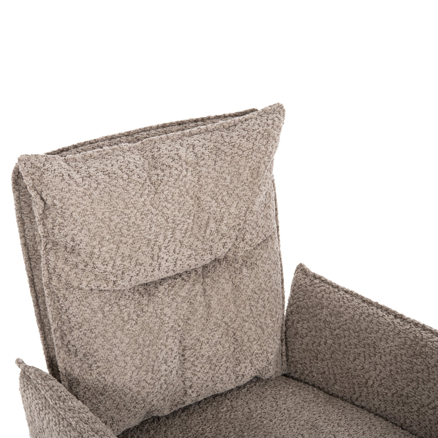 DINING ARMCHAIR ZORIN HM9846.07 DARK BEIGE FABRIC-BLACK METAL BASE 64x66x94,5Hcm.