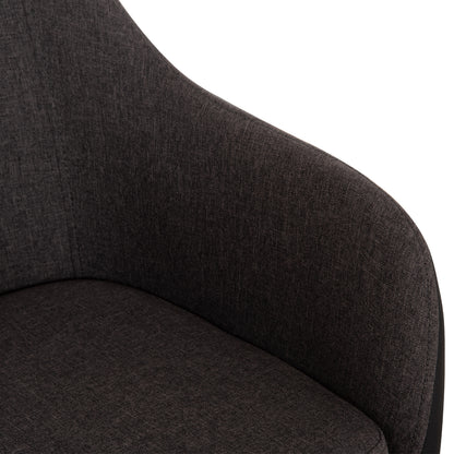 Armchair Bristol HM0141.01 with dark grey color and black PU 57x59x86Υ
