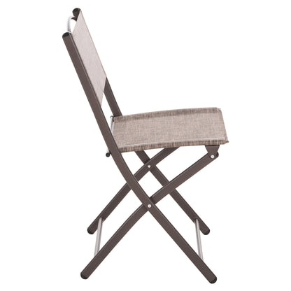 FOLDABLE OUTDOOR CHAIR MAG HM5971.02 BROWN METAL-BROWN TEXTILENE 45x51x81Hcm.