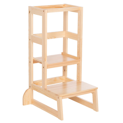 CHILDREN'S LEARNING TOWER t.MONTESSORI PEPE HM9291.01 PINE WOOD IN NATURAL COLOR 55x53x90Hcm.