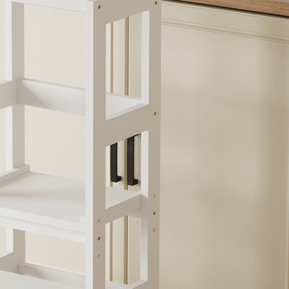 CHILDREN'S LEARNING TOWER t.MONTESSORI PEPE HM9291.03 PINE WOOD IN WHITE 55x53x90Hcm.