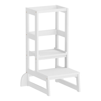 CHILDREN'S LEARNING TOWER t.MONTESSORI PEPE HM9291.03 PINE WOOD IN WHITE 55x53x90Hcm.