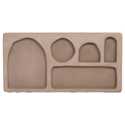 WALL SHELF SERIES SANTORINI HM18063.02 MDF IN BROWN 120x18x60Hcm.