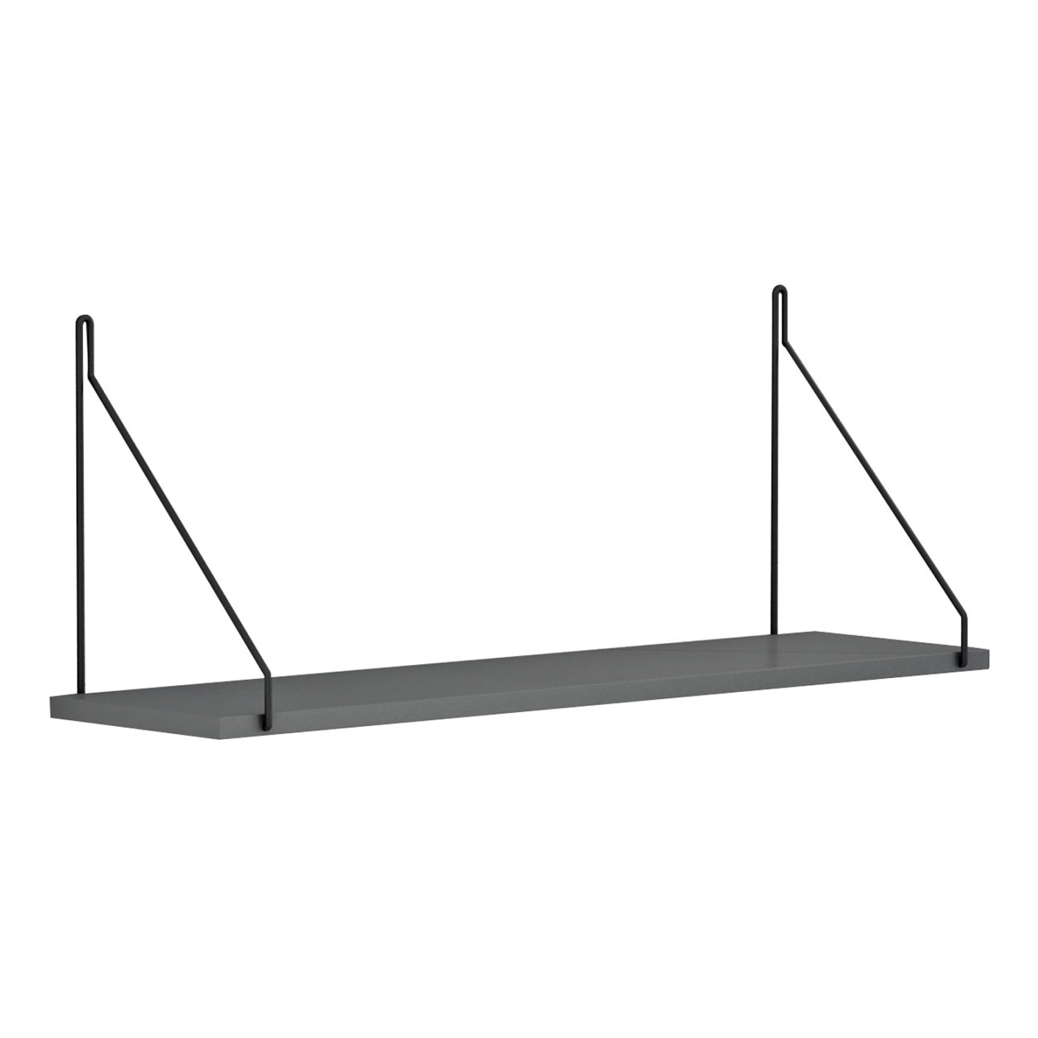 WALL SHELF AGILAN HM9183.20 MELAMINE IN DARK GREY 72x20x27Hcm.