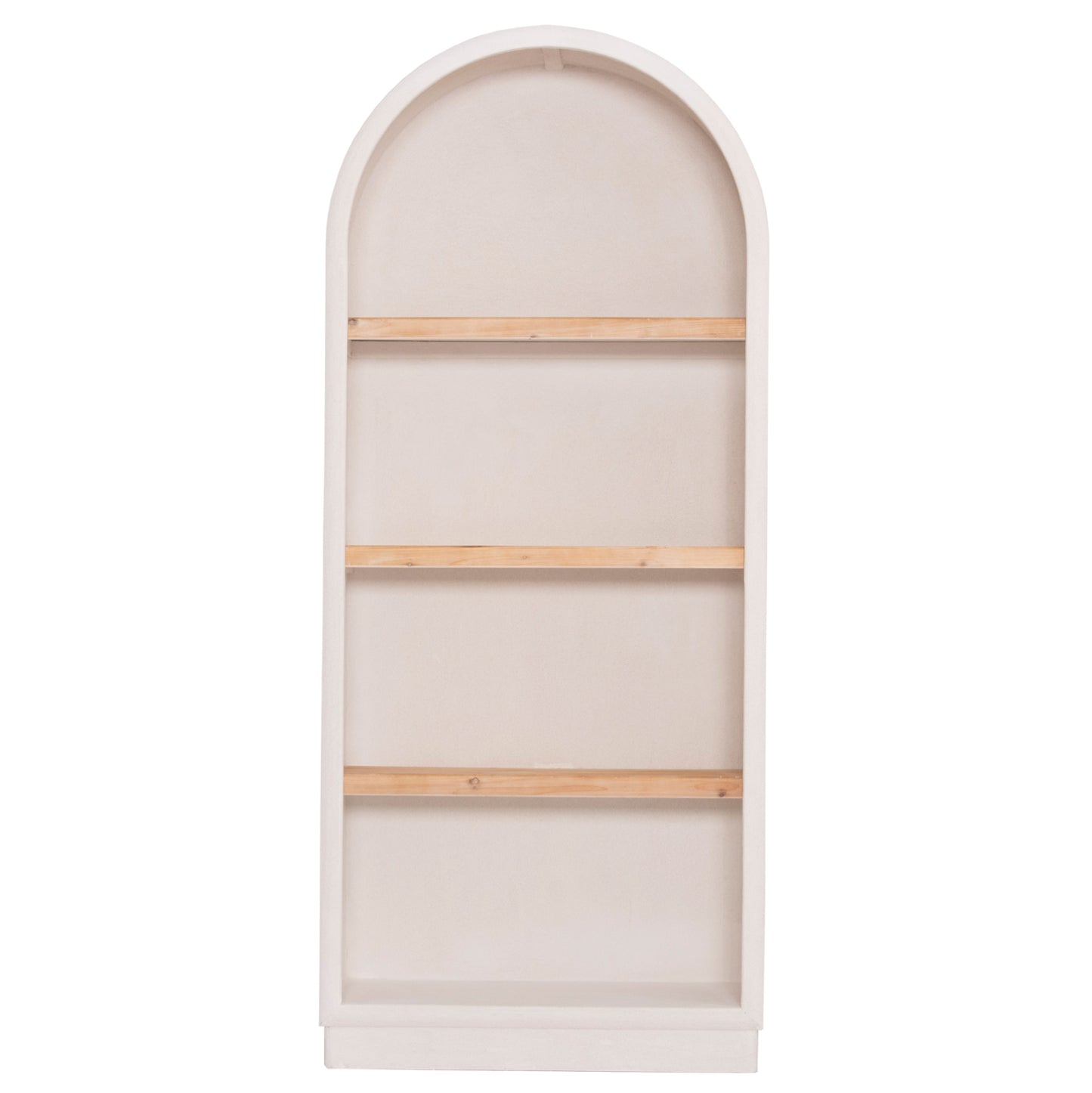 SHELVES RACK SERIES SANTORINI HM18044 MDF IN OFF-WHITE-SHELVES MADE OF FIR WOOD IN NATURAL COLOR 80x38x188.5Hcm.