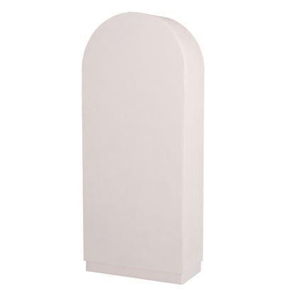 SHELVES RACK SERIES SANTORINI HM18044 MDF IN OFF-WHITE-SHELVES MADE OF FIR WOOD IN NATURAL COLOR 80x38x188.5Hcm.