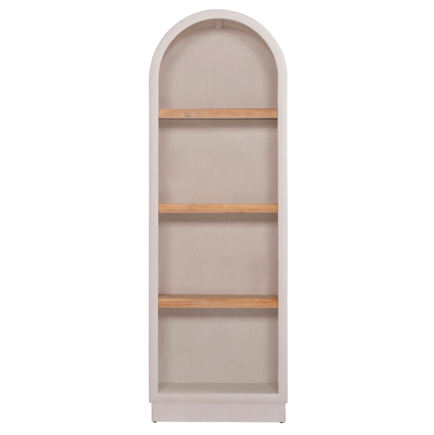 SHELF RACK SERIES SANTORINI HM18045 MDF IN OFF-WHITE-SHELVES MADE OF FIR WOOD IN NATURAL COLOR 60x38.5x179Hcm.
