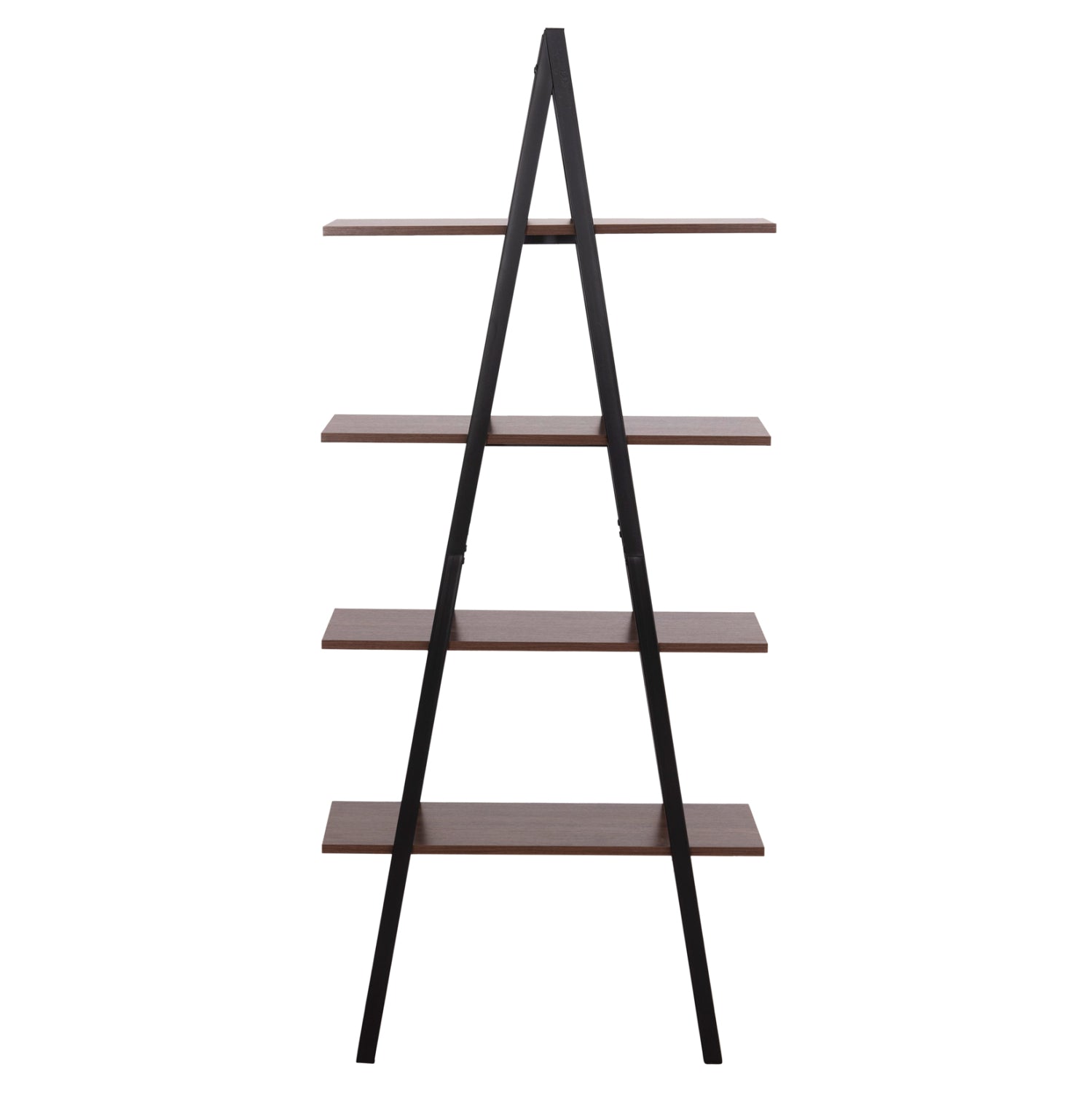 RACK STAM HM18073.04 BLACK METAL FRAME-MELAMINE IN WALNUT 71x38x165Hcm.