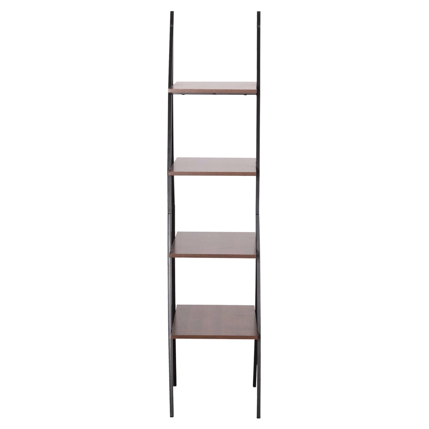RACK STAM HM18073.04 BLACK METAL FRAME-MELAMINE IN WALNUT 71x38x165Hcm.