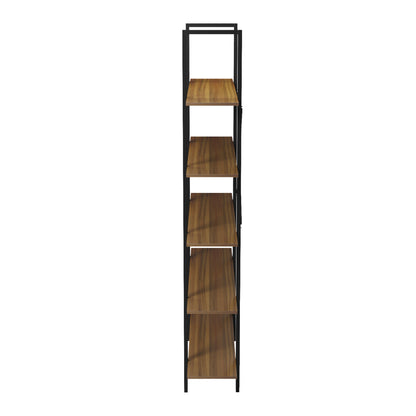 RACK TIMOTE HM18375.03 METAL FRAME--MELAMINE IN WALNUT 120x28x180Hcm.