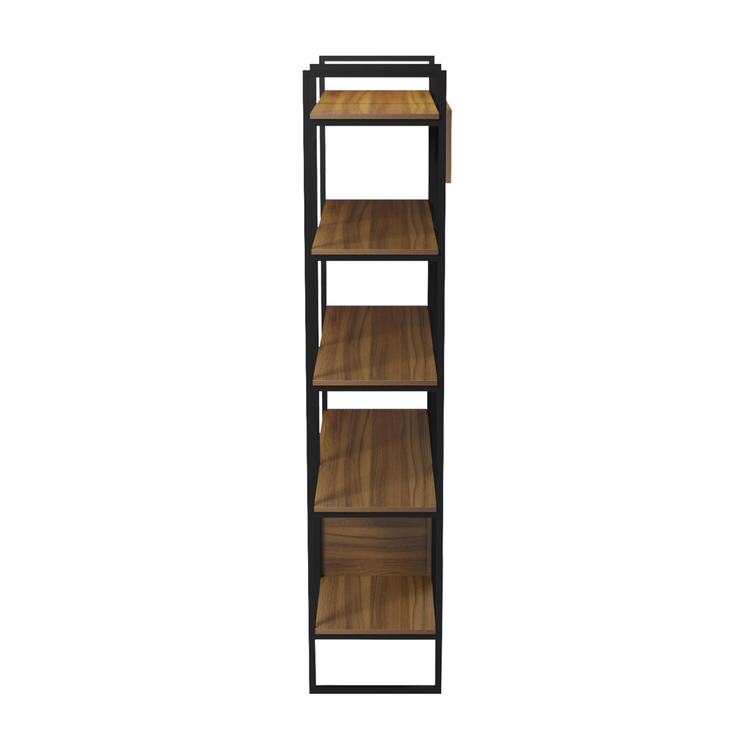 RACK NEZER HM18377.03 METAL FRAME--MELAMINE IN WALNUT 120x35x180Hcm.