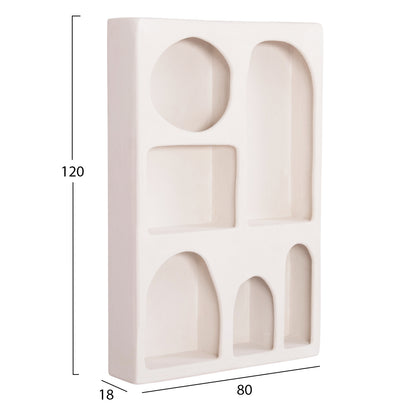 TALLBOY SERIES SANTORINI HM18059 MDF IN OFF-WHITE COLOR 80x18x120Hcm.