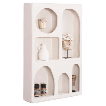 TALLBOY SERIES SANTORINI HM18059 MDF IN OFF-WHITE COLOR 80x18x120Hcm.