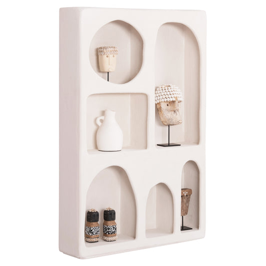 TALLBOY SERIES SANTORINI HM18059 MDF IN OFF-WHITE COLOR 80x18x120Hcm.