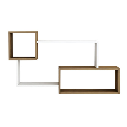 WALL SHELVES TANNER HM8948.11 MELAMINE IN NATURAL-WHITE 90,5x20x51Hcm.