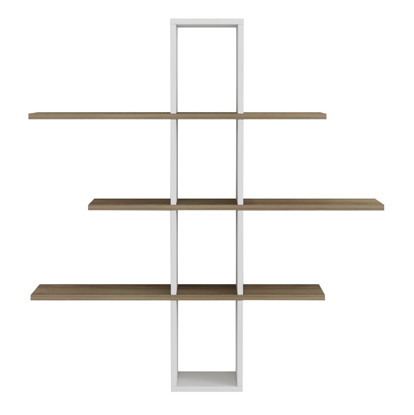 WALL SHELVES DOMINIC HM8976.11 MELAMINE IN NATURAL-WHITE 96x19,5x101Hcm.