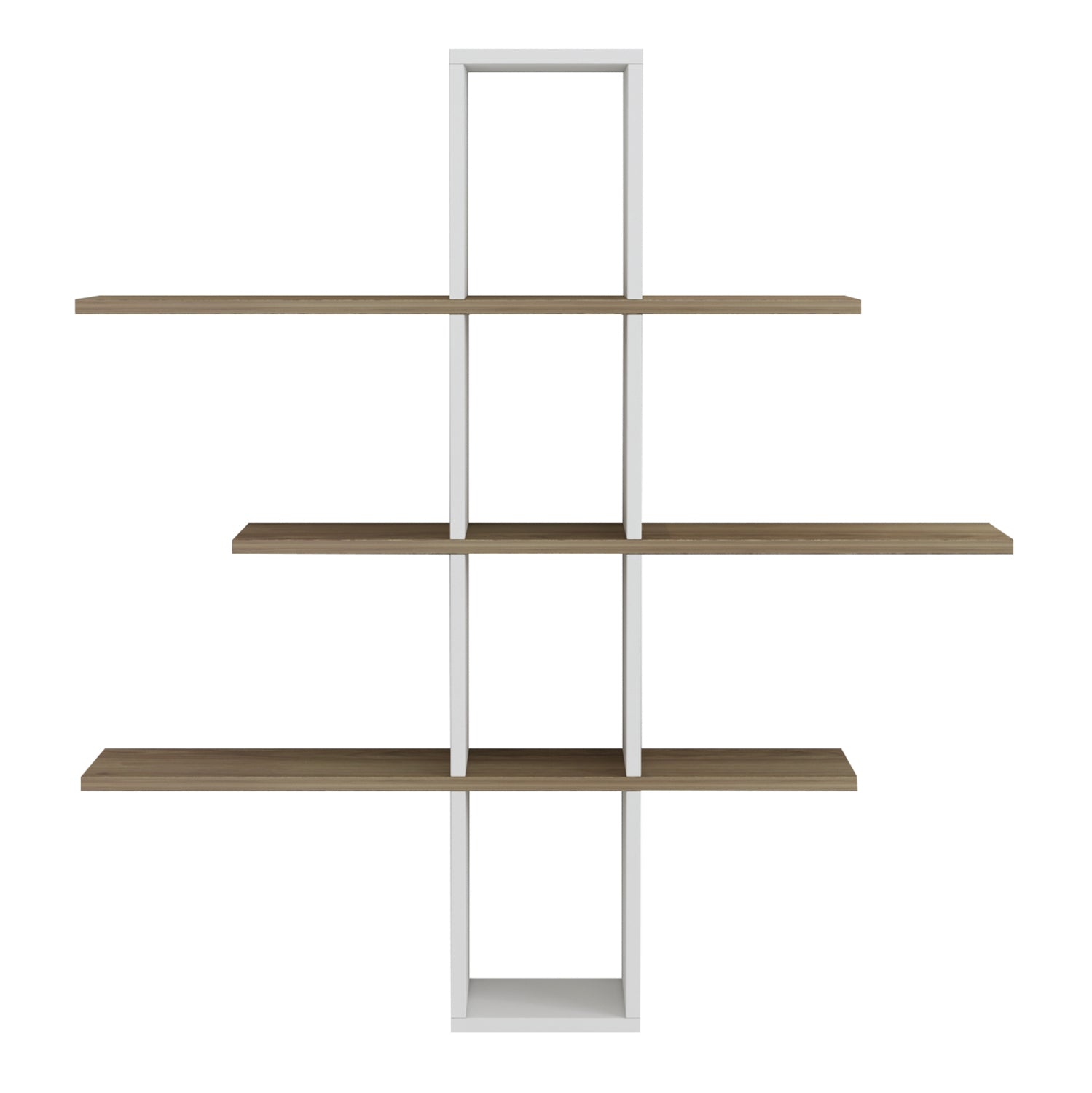 WALL SHELVES DOMINIC HM8976.11 MELAMINE IN NATURAL-WHITE 96x19,5x101Hcm.