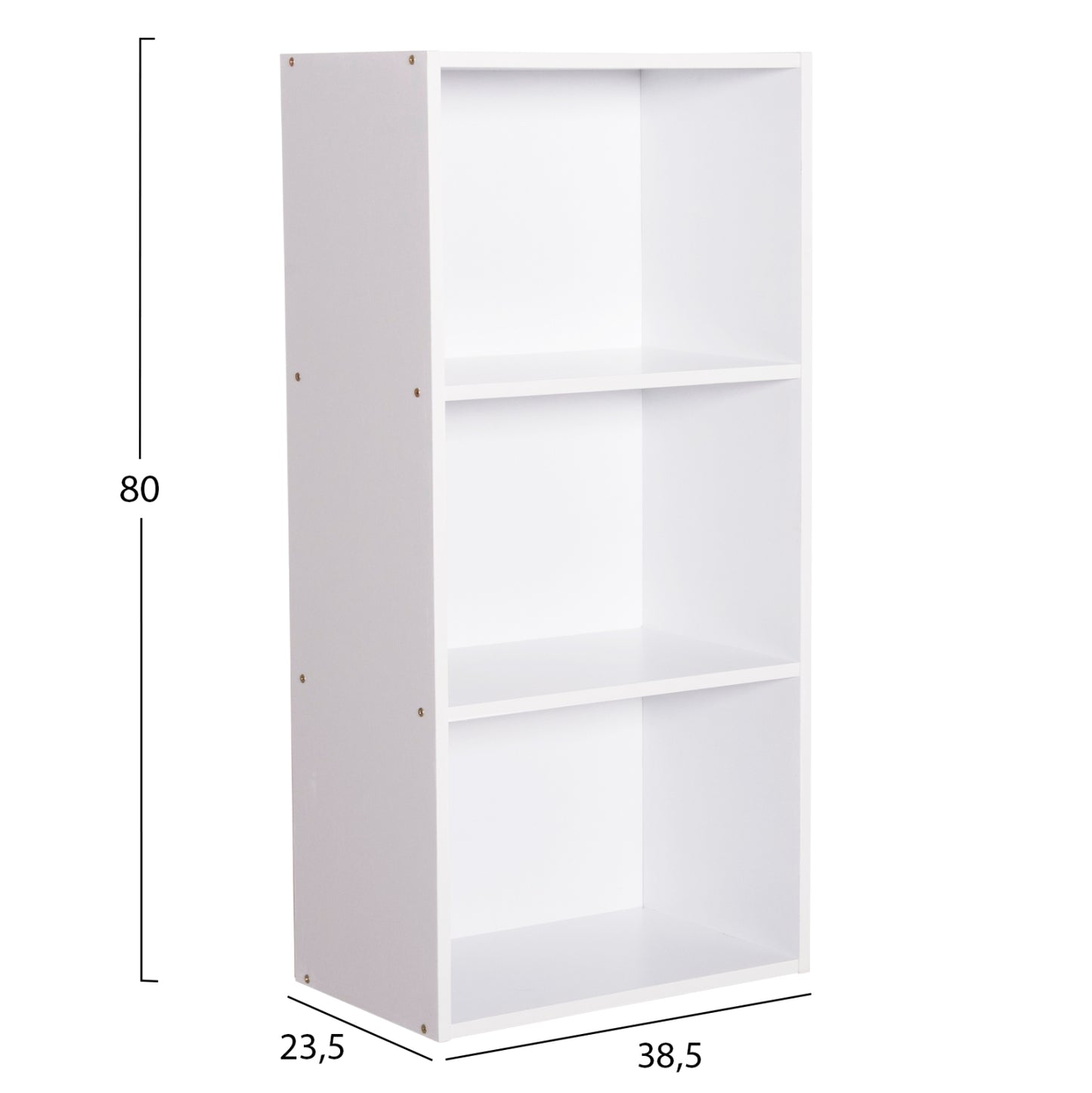 WALL SHELF RACK CUBICON HM9941.01 MELAMINE IN WHITE 38,5x23,5x80Hcm.