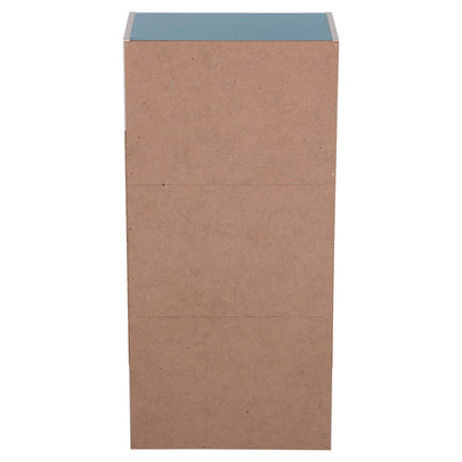 WALL SHELF RACK CUBICON HM9941.05 MELAMINE IN BLUE-WHITE 38,5x23,5x80Hcm.