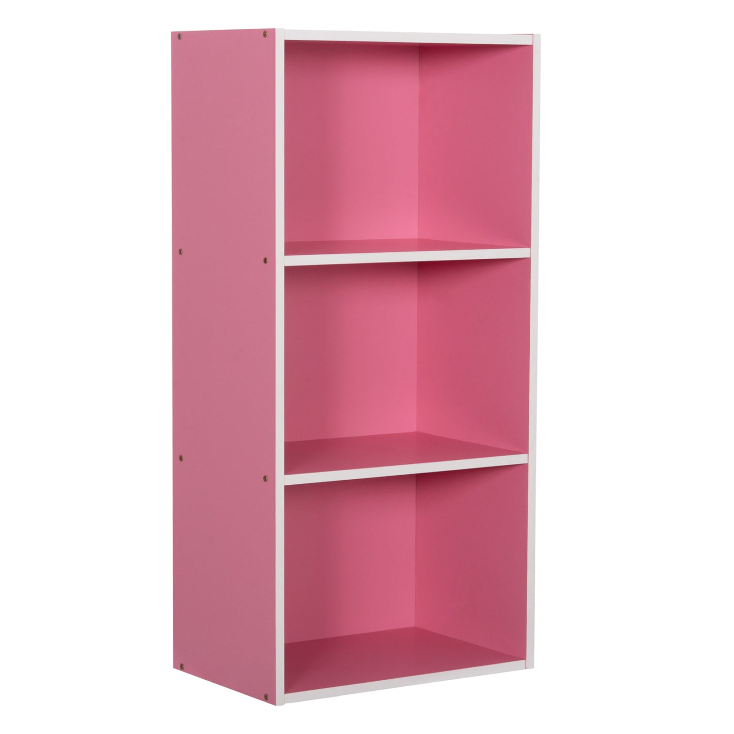 WALL SHELF RACK CUBICON HM9941.06 MELAMINE IN PINK-WHITE 38,5x23,5x80Hcm.