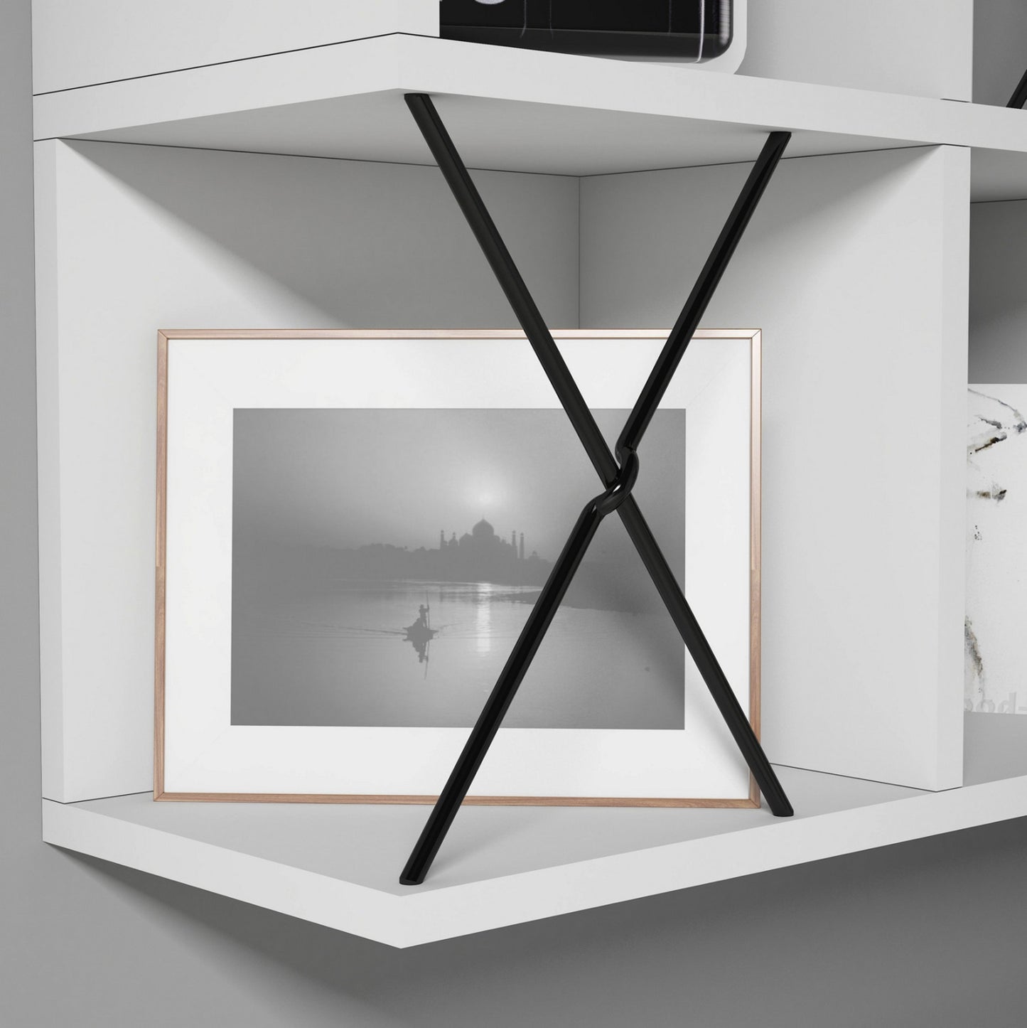 WALL SHELF HM9520.03 MELAMINE IN WHITE COLOR 60x24x60Hcm.