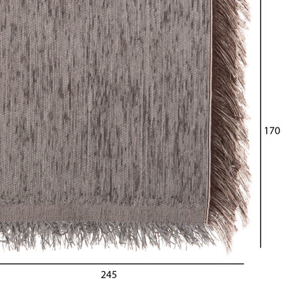 SOFA COVER-THROW WITH FRINGES DREAMTOPIA HM12161.07 IN GREY COLOR 245X170cm.