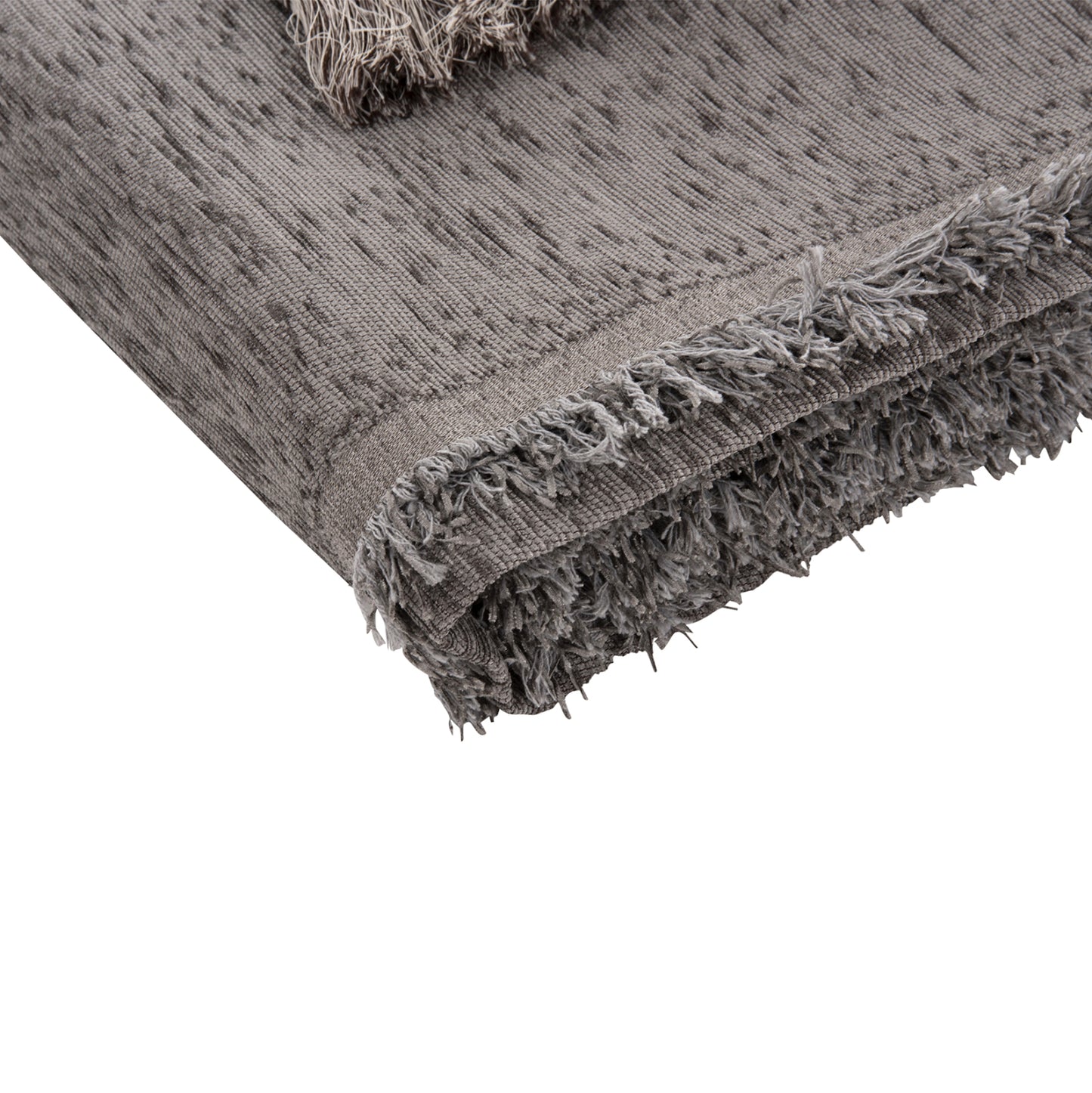 SOFA COVER-THROW WITH FRINGES DREAMTOPIA HM12161.07 IN GREY COLOR 245X170cm.