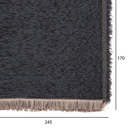 SOFA COVER-THROW WITH FRINGES DREAMTOPIA HM12161.09 IN NAVY BLUE COLOR 245X170cm.