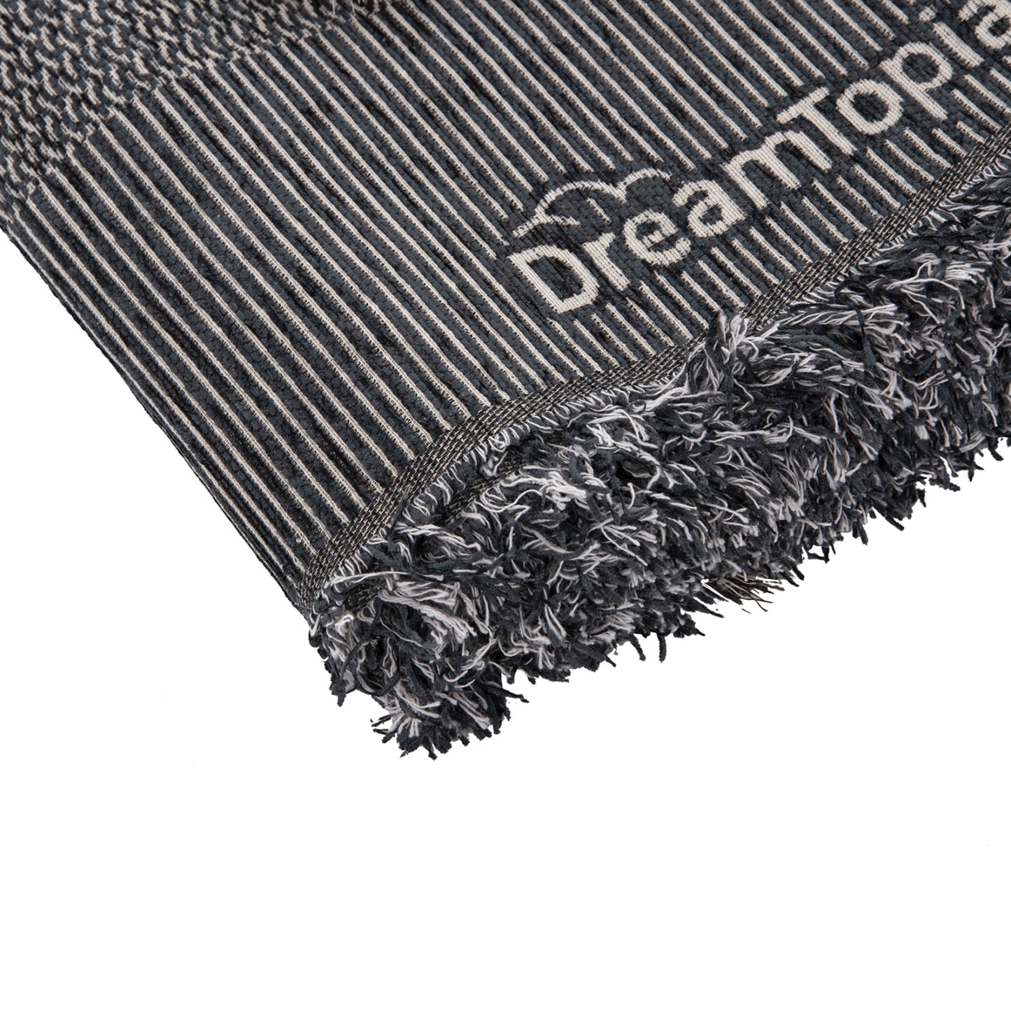 SOFA COVER-THROW WITH FRINGES DREAMTOPIA HM12164.03 IN NAVY BLUE COLOR 178X178cm.