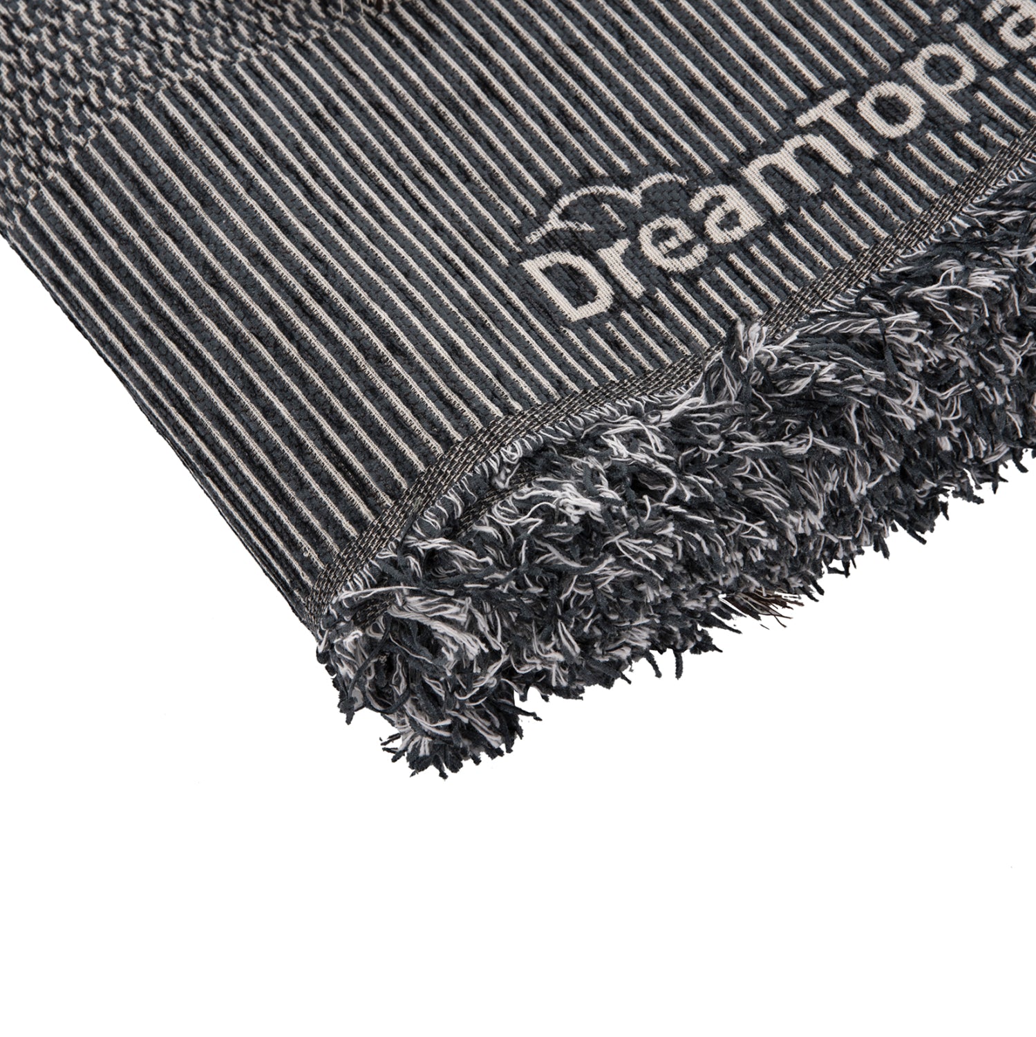 SOFA COVER-THROW WITH FRINGES DREAMTOPIA HM12164.03 IN NAVY BLUE COLOR 178X178cm.