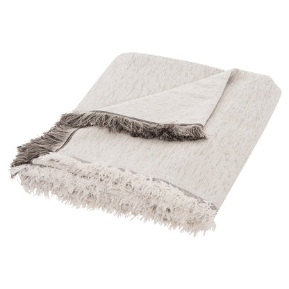 SOFA COVER-THROW WITH FRINGES DREAMTOPIA HM12165.07 IN ECRU COLOR 295X170cm.